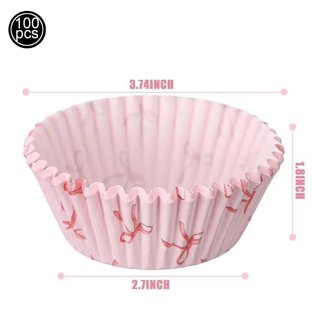 Kit de Fête d'Anniversaire Rose – Thème Princesse Bannière, Ballons Nœud, Pailles, Assiettes en Papier Jetables, Serviettes et Gobelets Vaisselle Décorations pour Fêtes d'Anniversaire de Filles