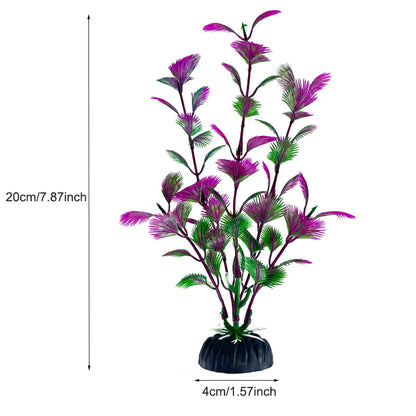 Artificial Aquarium Plants – Plastic Aquatic Underwater Plants for Fish Tank Decoration, Aquascaping & Aquarium Accessories