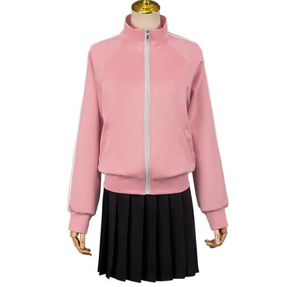Bocchi the Rock! Cosplay Costume – Hitori Gotou / Ryou Yamada / Nijika Ijichi Pink School Uniform Set (Women’s Halloween Outfit)