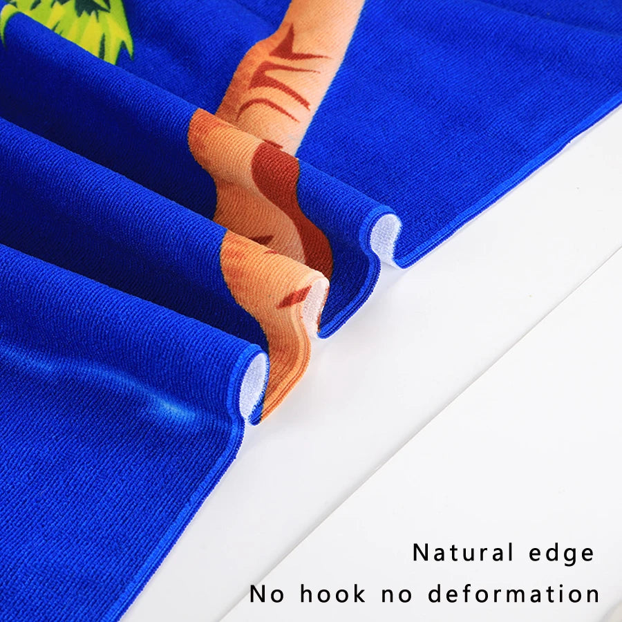 Kids Cartoon Hooded Bathrobe Towel – Quick Dry Absorbent Wearable Blanket Cape for Boys & Girls