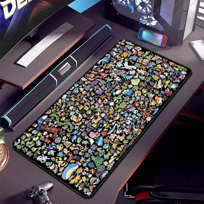 Alfombrilla de ratón XXL Pokémon Gaming – Alfombrilla de escritorio extendida con base de goma antideslizante para teclado de juegos, portátil y escritorio de ordenador