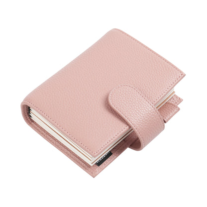 Moterm Passport Size Travel Journal – Genuine Cowhide Pebbled Leather Notebook & Organizer with Double Snap Closure