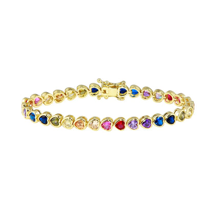 Pulsera de tenis 5A CZ – Pulsera geométrica de cristal de circonita cúbica con bisel para mujer | Joyería de moda clásica de lujo