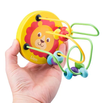 Jouet Montessori en bois de montagnes russes – Labyrinthe de perles pour bébé, boulier d'apprentissage des mathématiques pour les tout-petits de 1 à 3 ans, cadeau de développement éducatif précoce