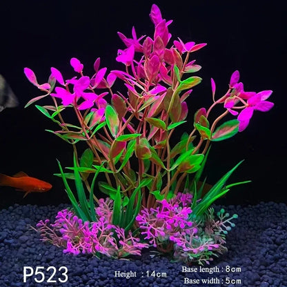 14cm Artificial Aquarium Plants – Plastic Underwater Aquatic Plant & Fish Tank Grass Decorations for Aquascaping, Landscaping & Aquarium Accessories