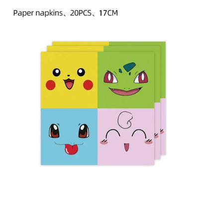 Pokémon Gift Bags – Pikachu Theme Birthday Party Packing Bags for Balloons, Candy, Snacks & Kids Party Favors (Charmander & Squirtle Design)