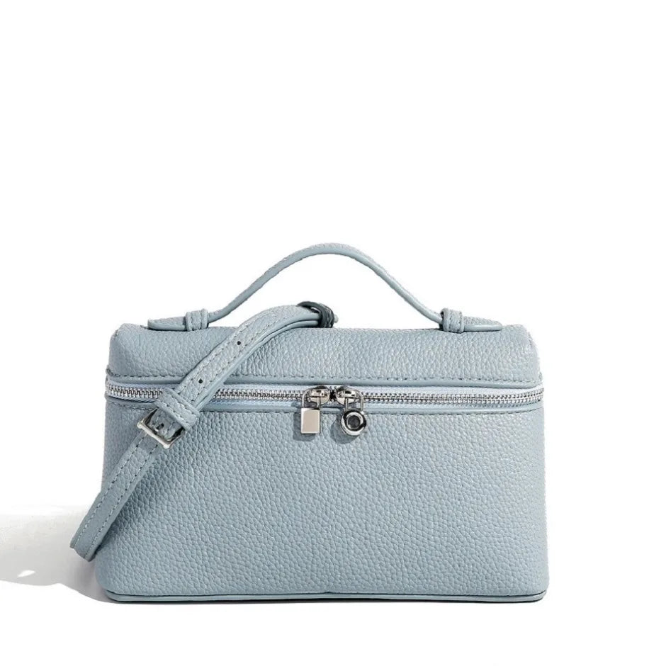 Sac à bandoulière en cuir grain de litchi de qualité supérieure pour femmes – Sac à main bento minimaliste tendance, Mini sac à bandoulière exquis avec poignée supérieure pour une tenue quotidienne élégante, des sorties décontractées et un style chic