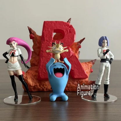 Figuras de acción de Pokémon Team Rocket – Estatuas de modelos de anime coleccionables de PVC de 3-11 cm para exhibición de escritorio, colección y regalos