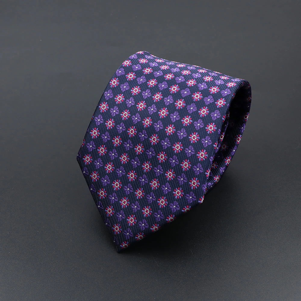 Corbata de hombre de fantasía con perro de dibujos animados, Paisley, rayas y lunares para negocios y bodas