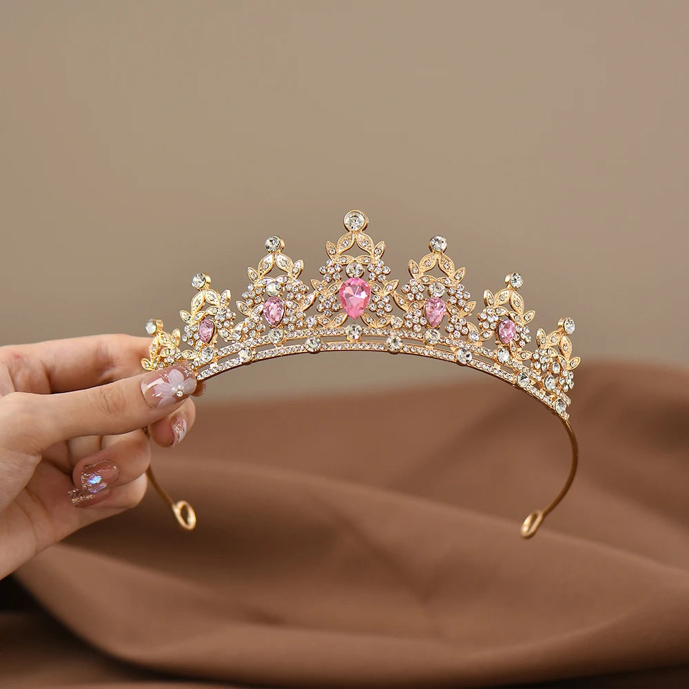 Princess Crystal Tiara Crown for Girls – Elegant Birthday, Dance & Party Hair Accessory