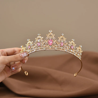 Princess Crystal Tiara Crown for Girls – Elegant Birthday, Dance & Party Hair Accessory