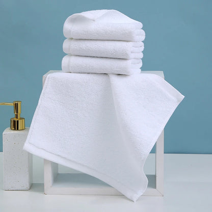 10 Toallas Blancas de Algodón – Pequeñas Toallas de Mano para Cocina, Hotel, Restaurante, Guardería y Salones de Belleza, Suaves y Absorbentes para Uso Doméstico y Comercial