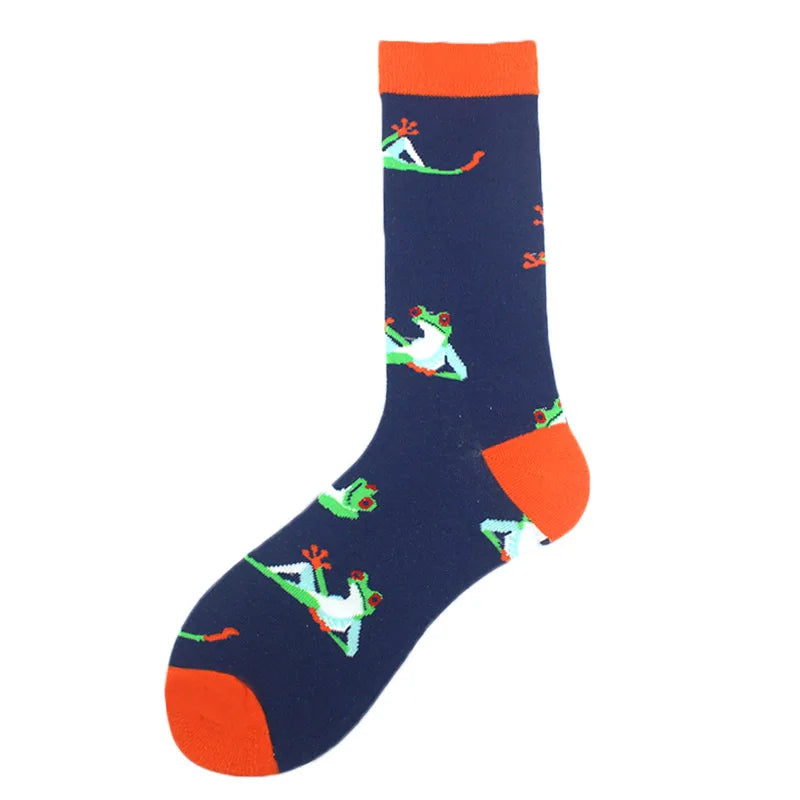 Funny Cotton Novelty Crew Socks – Alien, Planet, Shark, Dinosaur, Skateboard & Math Designs for Men & Women