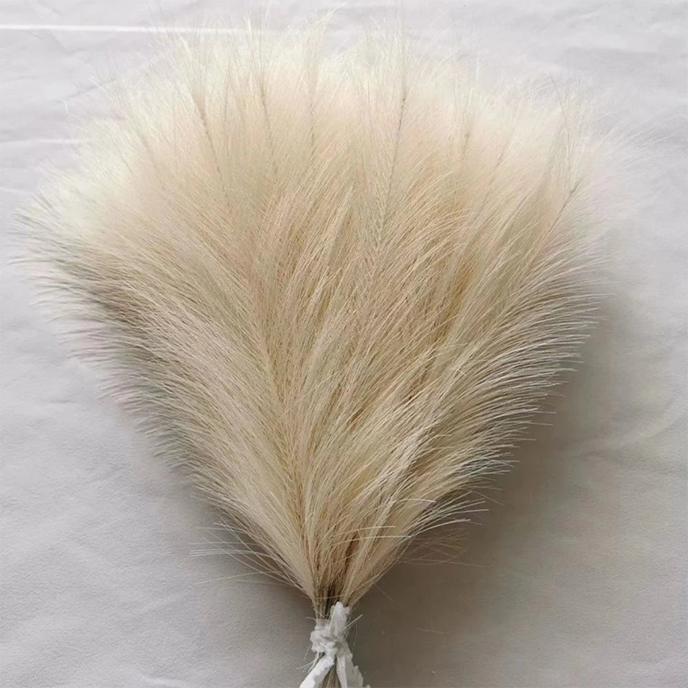 5/10/20pcs Herbe de la Pampa Artificielle – Fleurs de roseau synthétiques moelleuses style bohème pour la décoration de mariage, les arrangements de fête, la décoration intérieure et la conception florale DIY (42cm)