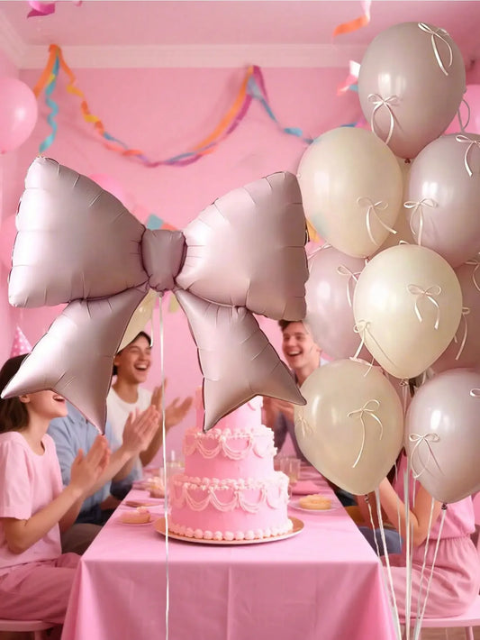 12 grands ballons roses à nœud – Ballons de fête décoratifs pour mariages, anniversaires et Saint-Valentin