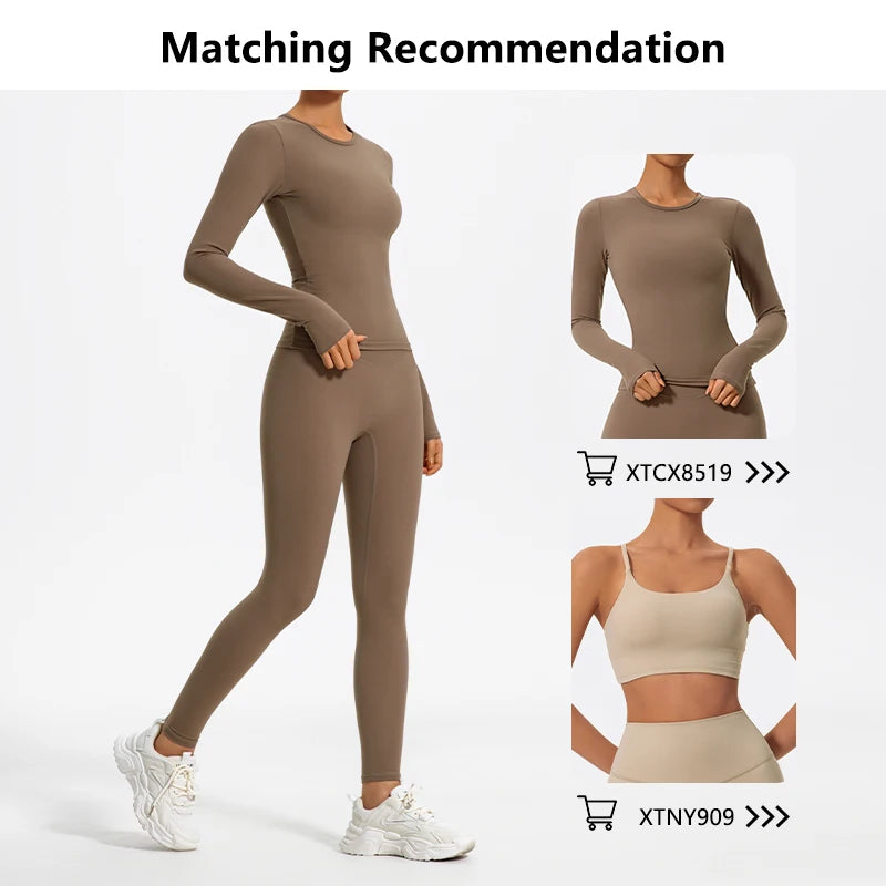 Women’s High Waist Yoga Leggings – Super Soft Gym Running Workout Tights with Push-Up Fit