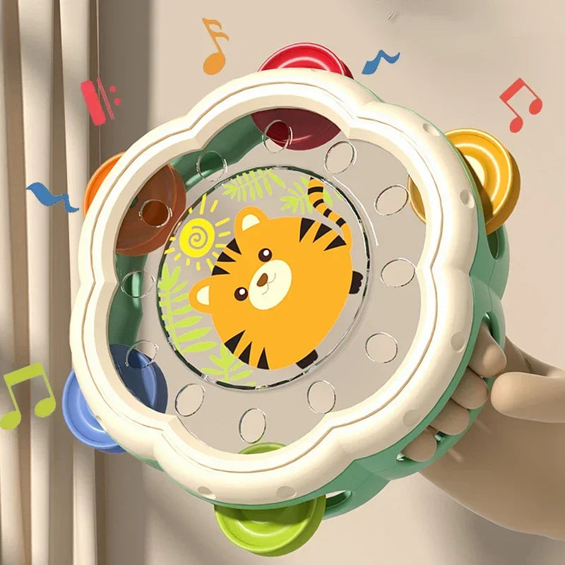 Tambor Musical para Bebés – Instrumento Montessori de Aprendizaje Temprano para Niños de 1 a 3 años, Juguete Musical Interactivo para el Desarrollo Manual, Juego Sensorial y Regalo Educativo
