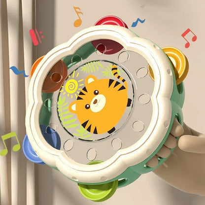 Tambor Musical para Bebés – Instrumento Montessori de Aprendizaje Temprano para Niños de 1 a 3 años, Juguete Musical Interactivo para el Desarrollo Manual, Juego Sensorial y Regalo Educativo