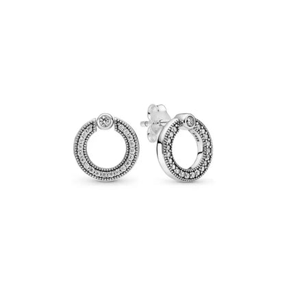 Juego de pendientes de tuerca de plata de ley 925 con hoja cuadrada, sol y luna para mujer, exquisito regalo de joyería europea