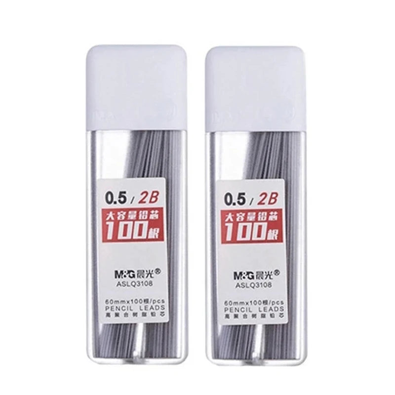 Mines de crayon mécanique 2B/HB – Recharges de graphite de 0,5 mm et 0,7 mm pour l'écriture, le dessin, l'esquisse, les fournitures scolaires et de bureau