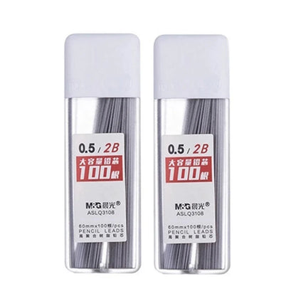 Mines de crayon mécanique 2B/HB – Recharges de graphite de 0,5 mm et 0,7 mm pour l'écriture, le dessin, l'esquisse, les fournitures scolaires et de bureau