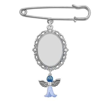 Wedding Bouquet Photo Charm – Oval Picture Frame Pendant Brooch for Bridal Bouquets & Memorial Keepsakes