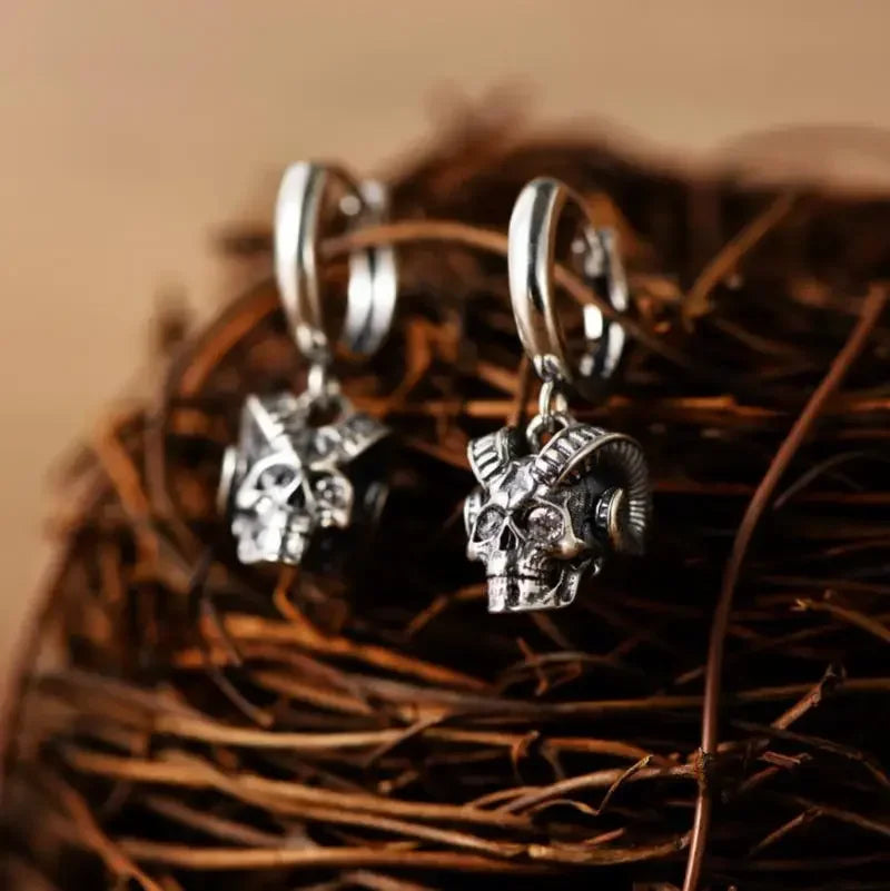 Gothic Bat Zircon Earrings – Dark Night Punk Rock Hip Hop Jewelry for Men & Women, Fashion Statement Earrings & Alternative Accessories