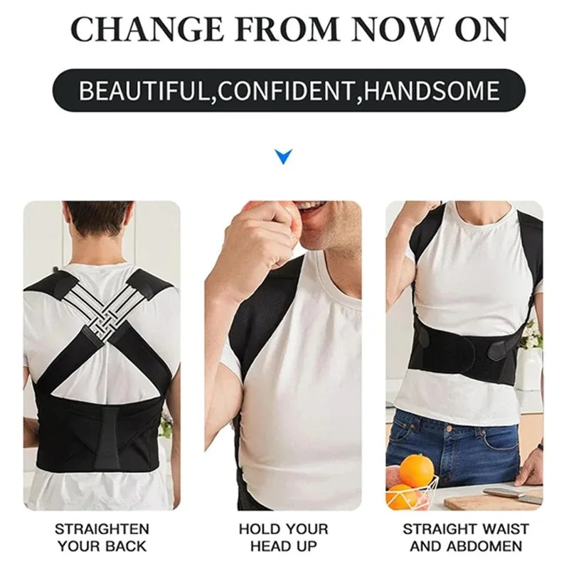 Ceinture correctrice de posture réglable – Soutien d'épaule respirant pour femmes, étudiants et enfants, soutien d'alignement du dos