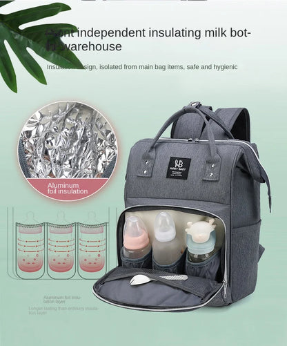Large Capacity Baby Diaper Backpack with Stroller Hanging Bag & Changing Mat – Waterproof Maternity Nursing Bag for Moms