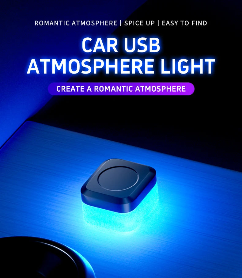 Universal USB LED Car Interior Ambient Light – Plug & Play Mood Lamp for Reading & Interior Décor
