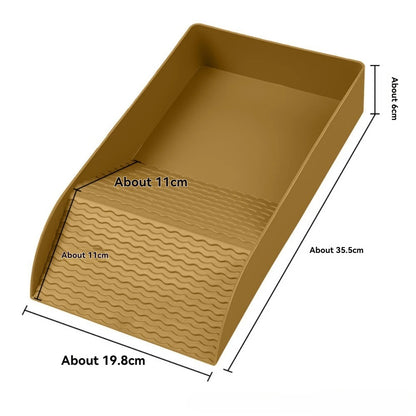 Reptile Bathing Pool & Feeding Dish – Water Bowl with Ramp for Snakes, Turtles, Bearded Dragons & Lizards, Terrarium Habitat Accessory