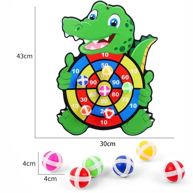 Educational Dart Board Baby Toy with Sticky Ball Darts – Indoor Montessori Sports Game for Children (Ages 3–7)