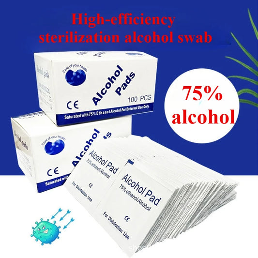 Toallitas desinfectantes portátiles con 75% de alcohol – Envasadas individualmente para teléfonos, vajillas, pasamanos públicos, uñas, inodoros y uso higiénico diario