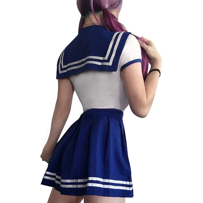 Sailor Moon Cosplay Romper Costume – Cute Girl Cotton Bodysuit Set | Pleated Skirt Pajama-Style Outfit (Women / Party Wear)