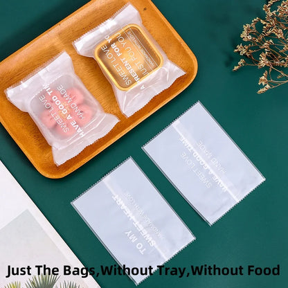 LBSISI Life 100 bolsas para galletas de luna – Bolsas de plástico transparentes para empaques de regalo caseros para festivales, galletas y crujientes de yema de huevo