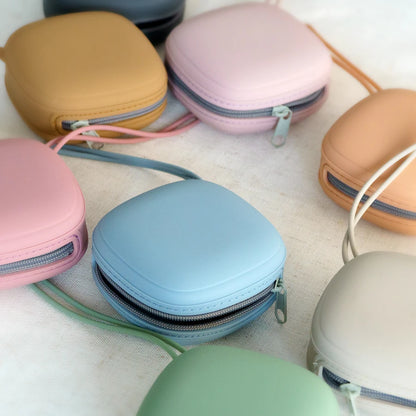 Étui portable pour sucette de bébé – Boîte de rangement en silicone de qualité alimentaire avec fermeture éclair pour voyage et accessoires pour bébé