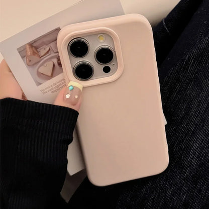 Coque en silicone pour iPhone Séries 11 à 17 – Housse de protection arrière toucher doux