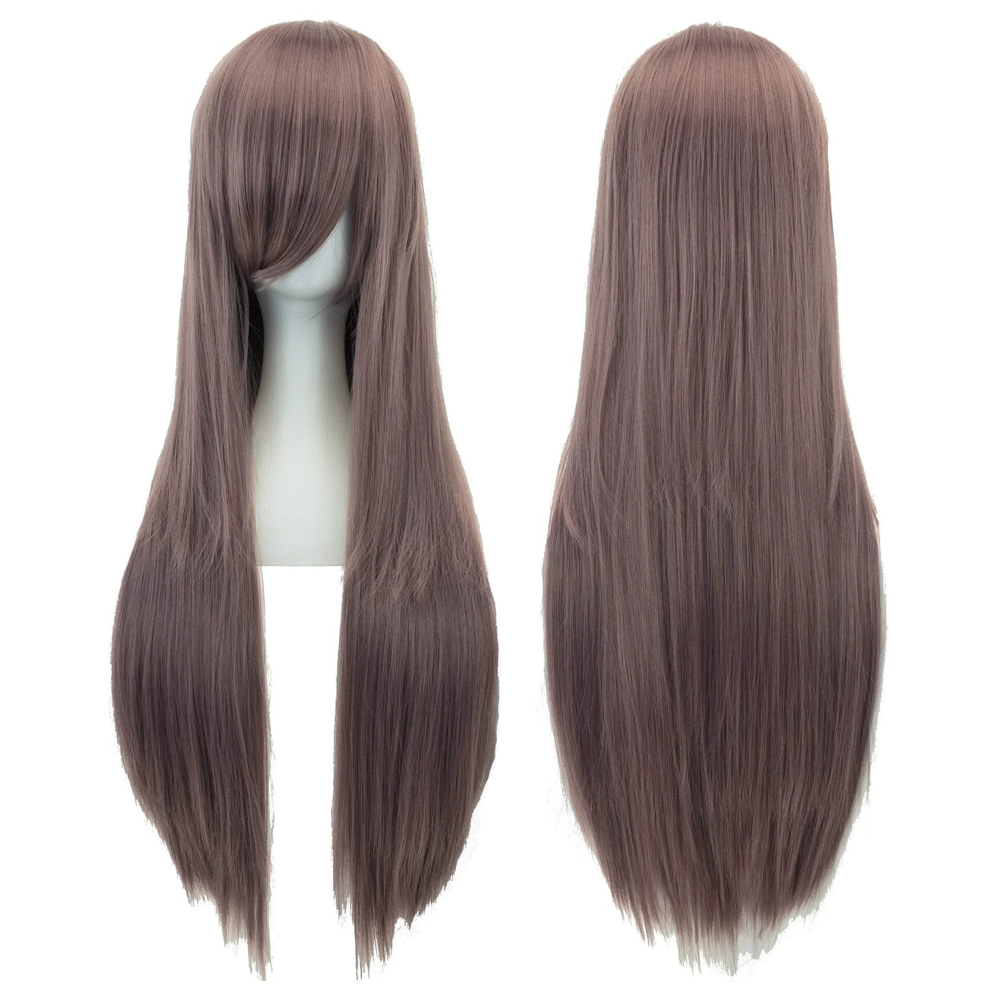 80cm Long Straight Multicolor Heat-Resistant Synthetic Cosplay Wig – Anime Halloween Party Costume Hairpiece