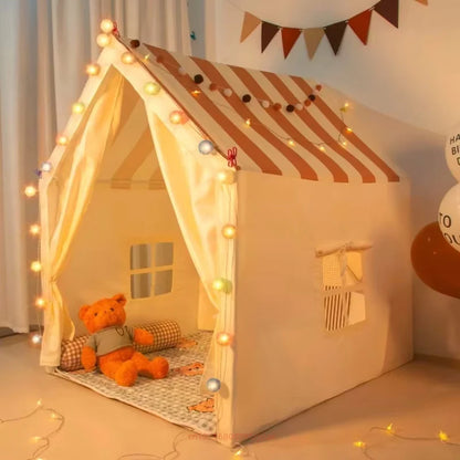 Tienda de campaña para niños para interior y exterior – Tienda de juegos grande para niños pequeños, tienda de castillo plegable para niños, casa de juegos de simulación creativa para niños y niñas