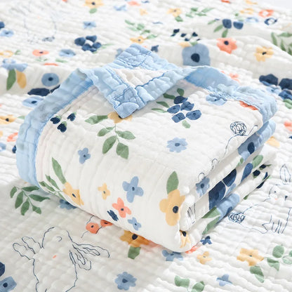Manta de bebé de gasa 100% algodón de 6 capas – Suave, transpirable, arrullo para recién nacidos, envoltura para bebés y toalla de baño absorbente para bebés