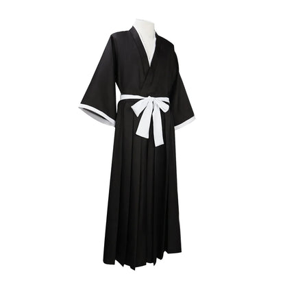 Bleach Kuchiki Rukia Cosplay Costume – Kimono Uniform Set | Unisex Anime Soul Society Outfit (Halloween / Party / Comic Con)