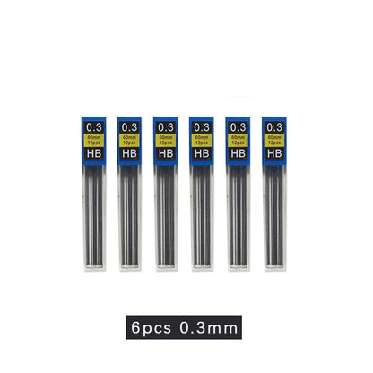 Portaminas Completamente Metálico de 0.3/0.5/0.7/0.9/1.3/2.0/3.0 mm – Lápiz de Dibujo Técnico Automático con Minas para Dibujo, Boceto, Pintura, Suministros de Oficina y Escolares