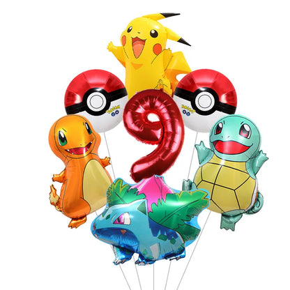 Cartoon Pikachu Shaped Foil Balloons – Aluminum Film Balloons for Indoor & Outdoor Party Decorations