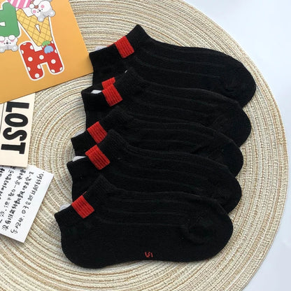 5 Pairs Kids Summer Cotton Mesh Socks Breathable Sports Ankle Socks for Boys & Girls