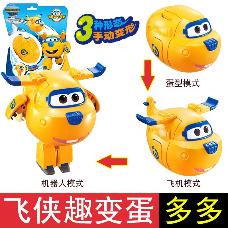 Auldey Super Wings Transforming Egg Robot Toy – Original Action Figure Collectible Model for Boys & Girls, Kids' Gift