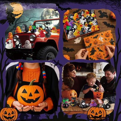 16-200PCS Halloween Rubber Ducks Bulk, Cute Halloween Themed Duck Toys for Jeep Ducking, Trick or Treat Goodie Bag Fillers, Party Favors, Gifts and Kids Halloween Supplies