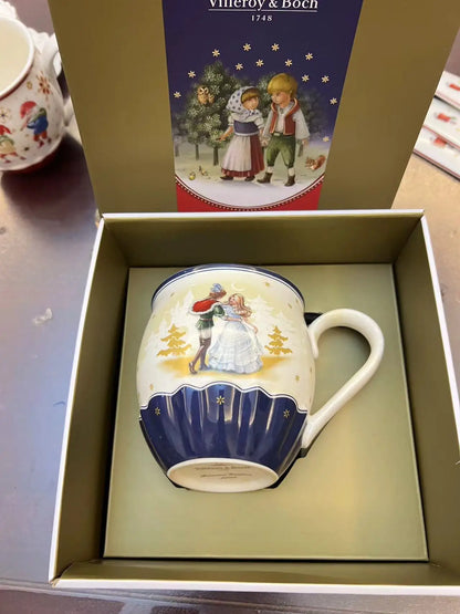 German V Bao Christmas Tableware Collection – Biscuit Plate, Rectangular Serving Plate, Mug, Salad Dish, Dessert & Fruit Holder