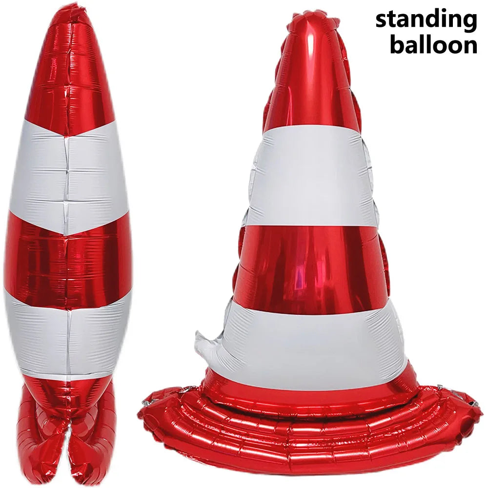 Racing Car Birthday Party Decorations – Race Car, Tire Wheel, Traffic Cone & Checkered Balloons for Kids' Racing-Themed Parties