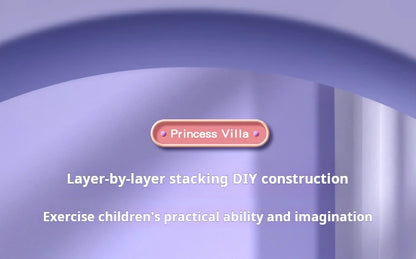 3D DIY Fantasy Princess Castle Villa Assembly Doll House Set – Creative Building Toys for Girls, Home Play & Kids 3D Educational Toy Kit
