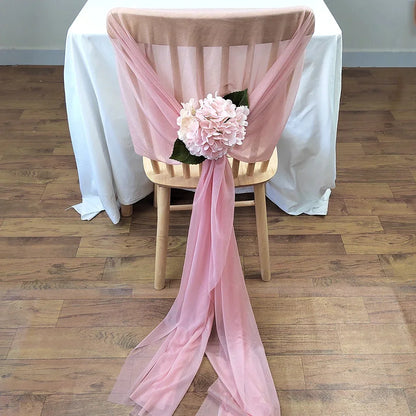 Camino de mesa de gasa - Decoración de arco de boda de tela de seda transparente | Decoración de mesa bohemia para cumpleaños y eventos